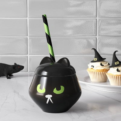 11.5 fl oz Halloween Figural Cat Tumbler - Hyde and EEK! Boutique