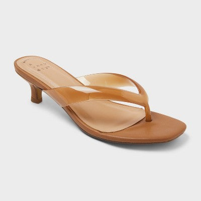Women's Flip Heels - A New Day Light Brown 7.5