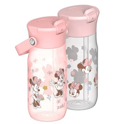 Zak Designs 2pk 18oz Minnie Mouse Harmony Straw Water Bottle Pink