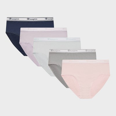 Champion Girls' 5pk Authentic Originals Briefs - S