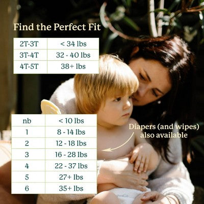 EcoPeaCo. Bamboo Disposable Diapers - Made with Organic Bamboo and Viscose - Size 2T-3T - 72ct