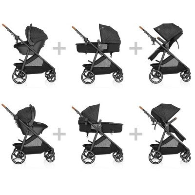 Evenflo Shyft Intuiti Travel System Featuring Revolve180 LiteMax NXT - Black Shale (LOCAL PICKUP ONLY)