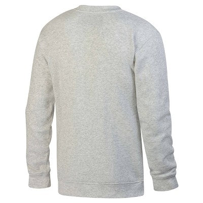NHL Philadelphia Flyers Men's Long Sleeve Ash Gray Crew Neck Fleece Hooded Sweatshirt - M: Pullover, Solid Pattern
