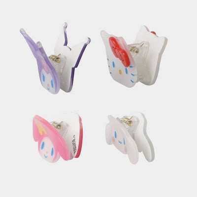 Girls' 4pk Hello Kitty and Friends Mini Clip Set