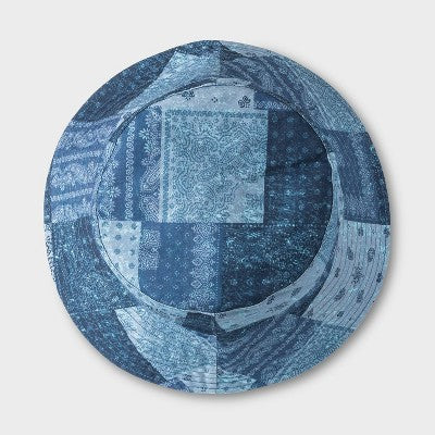 Kids' Patchwork Bandana Bucket Hat - art class Blue