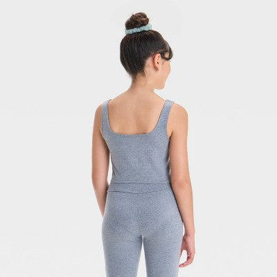 Girls' Square Neck Tank Top - art class Heather Gray M