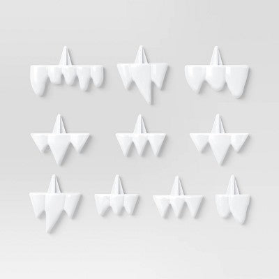 11pc Scary Push in Teeth Carving Halloween Decorative Prop Kit White - Hyde and EEK! Boutique