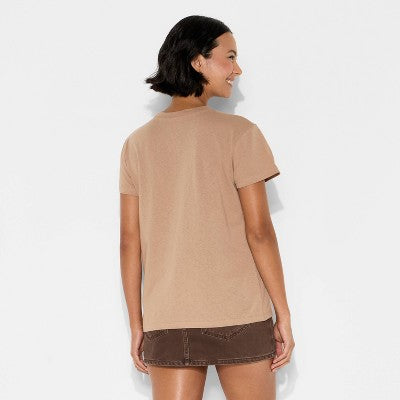 Women's Dragonfly Inn Short Sleeve Graphic T-Shirt - Brown XL