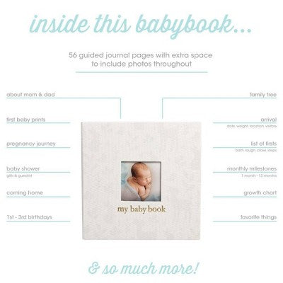 Pearhead Square Baby Memory Book - Woodland Print: Hardcover Family Relationships Book