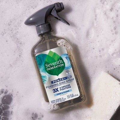 Seventh Generation Free & Clear Power Plus Foaming Dish Spray Soap - 16 fl oz