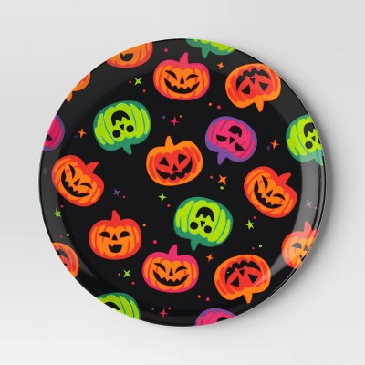10" Halloween Melamine Pumpkins Dinner Plate - Hyde and EEK! Boutique: Dishwasher-Safe, Kids Dining Plate