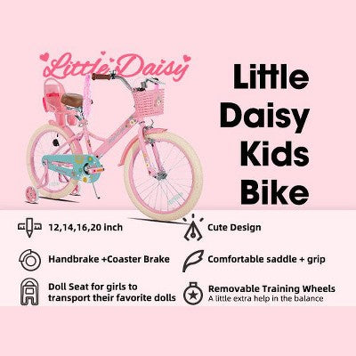 JOYSTAR Little Daisy Kids Bike - 12" Pink (LOCAL PICKUP ONLY)
