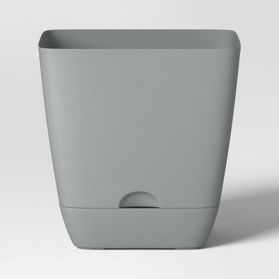 Square Self-Watering Plastic Indoor Outdoor Planter Pot Gray 6"x6" - Room Essentials