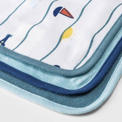 Baby Boys' 6pk Seaside Washcloth Set - Cloud Island Blue