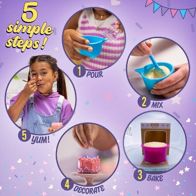 Goliath Tasty Tinies Bake Shop Chocolate Cake Mix Kit with Pink Pop Sprinkles & Chocolate Frosting Mix
