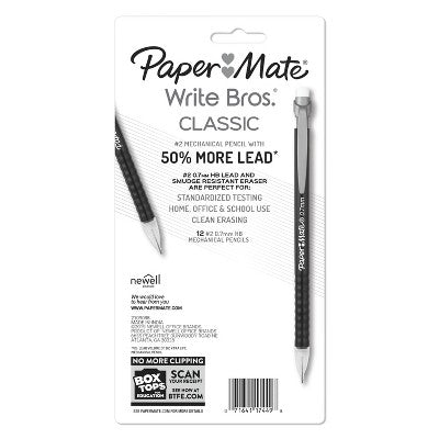Paper Mate Write Bros. 12pk #2 Mechanical Pencils 0.7mm Multicolored