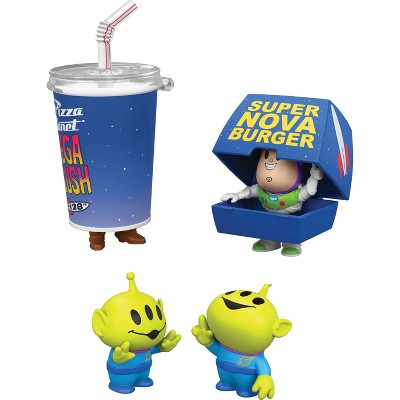 Disney and Pixar Toy Story Small Stars Pizza Planet Adventure, Stylized Woody & Buzz & 2 Aliens