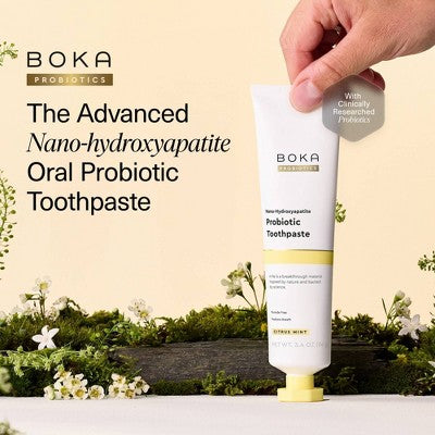Boka n-Ha Probiotic Toothpaste - Citrus Mint - 3.4oz: Gel, 1-Pack, Nanohydroxyapatite