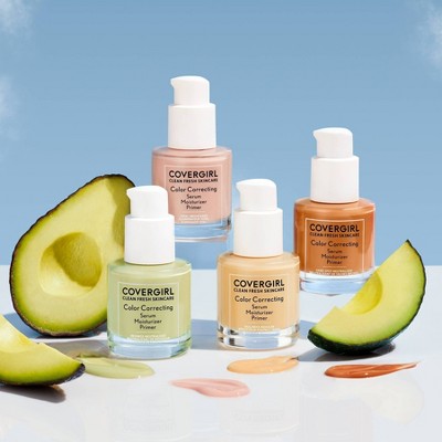COVERGIRL Clean Fresh Color Correcting Serum + Moisturizer + Primer - Light - 1 fl oz