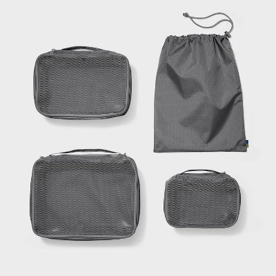 4pc Packing Cube Set - Open Story Gray
