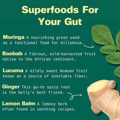 Kuli Kuli Organic Gut Bliss Superfood Blend Dietary Supplement Powder - 6oz: 1 Package, Greens and Superfood Supplements