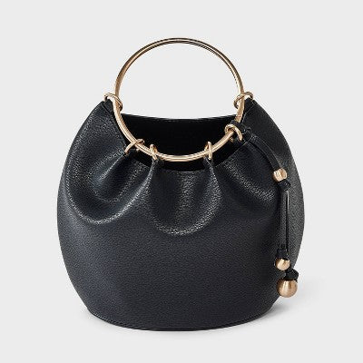 Gathered Bracelet Handbag - A New Day Black