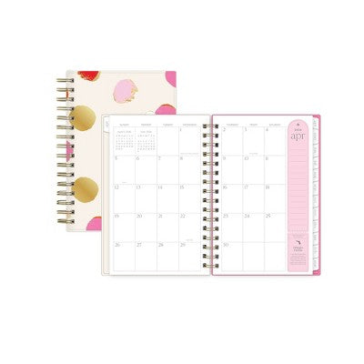 Rhi James for Blue Sky Daily/Monthly Planner 15 Month Wirebound 5"x8"" Printed - Cream Dot