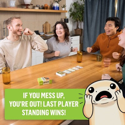 Exploding Kittens Coyote Card Game: Social Skills Development, 10-Minute Playtime, 3+ Players, Full Game