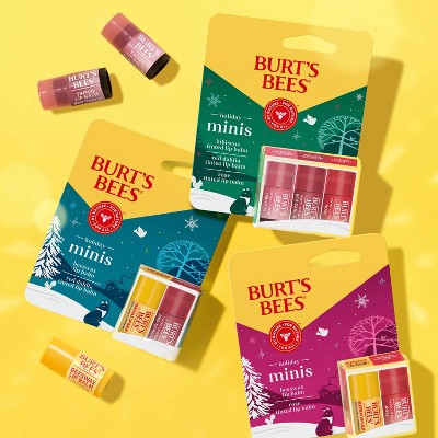 Burt's Bees Holiday Mini Lip Balms - Beeswax + Rose Tinted - 2pk/0.006oz