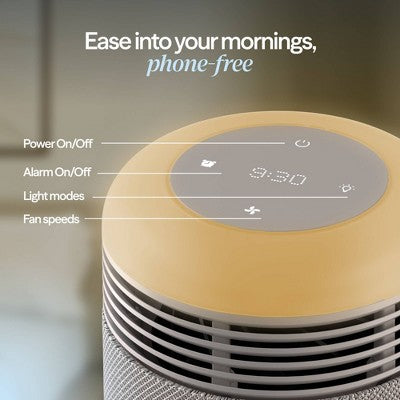 Blueair Mini Restful Air purifier and Sunrise Alarm Clock Beige