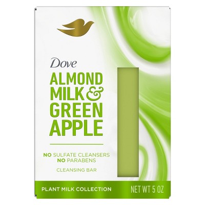 Dove Beauty Plant Milk Cleansing Bar Soap - Almond Milk & Green Apple - 5oz