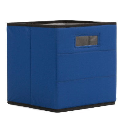 Blue Puffer Quilted 11" Teen Storage Bin