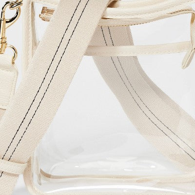 Everyday Crossbody Bag For Stadium - Universal Thread Stucco Clear: TPU Shell, Detachable Strap, 57.25" Max Length