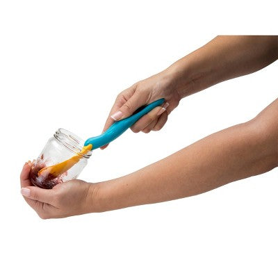 Ototo Splatypus Jar Spatula: Ergonomic Silicone, Dishwasher-Safe, Yellow & Blue, Non-Slip Handle