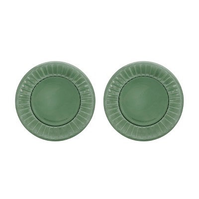 2pk Glass Plates Green - Bullseye's Playground