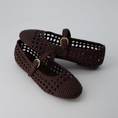 CUSHIONAIRE Windsor Woven Womens Flats with Adjustable Strap  6