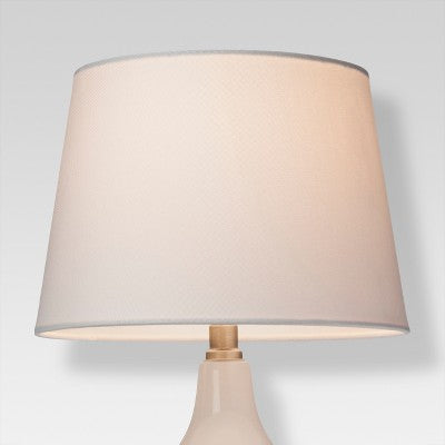 Large Linen Lamp Shade Shell - Threshold: Off-White Drum, No Assembly Required