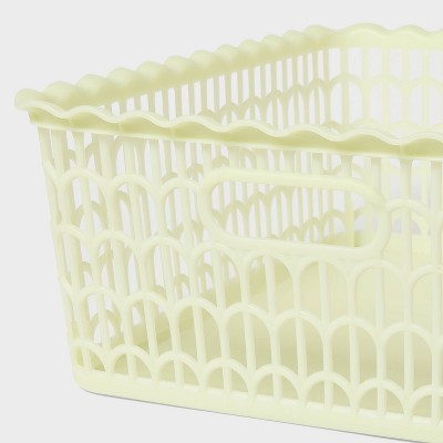 Wave Scallop Decorative Basket Medium Citrus - Brightroom