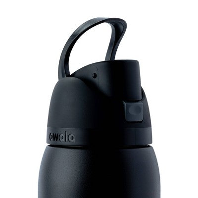 Owala 40oz FreeSip Stainless Steel Water Bottle - Very Very Dark: Flip-Top Lid