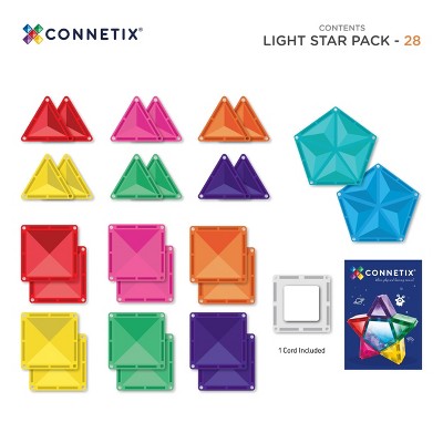 CONNETIX Magnetic Tiles Light Star Pack 28pc