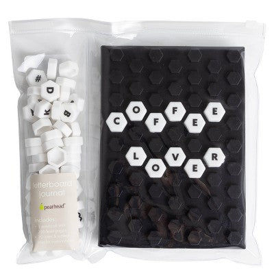 Pearhead Letterboard Journal Black Honeycomb/White Letters