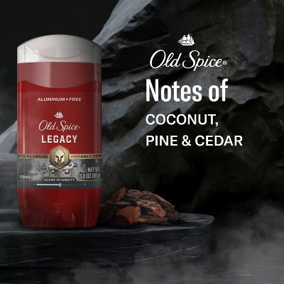 Old Spice Men's Long-Lasting Freshness 24-Hour Odor Protection Red Collection Deodorant - Legacy - 3oz