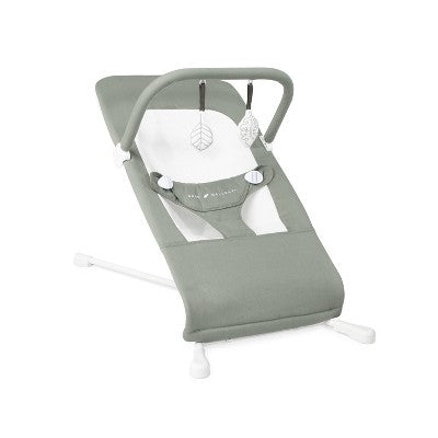 Baby Delight Highland Portable Bouncer - Organic Sage: Folds for Easy Transport, 3-Point Harness, Steel Frame