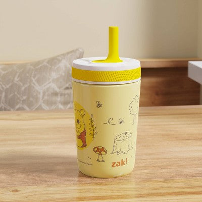 Zak Designs 12oz Winnie The Pooh Stainless Steel Vacuum Kelso Tumbler Yellow