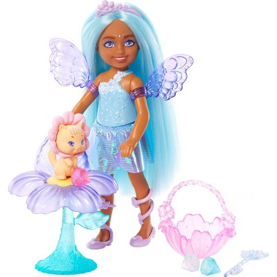 Barbie Chelsea 5.5" Doll & Accessories Set, Small Fairy Doll with Wings and Pet