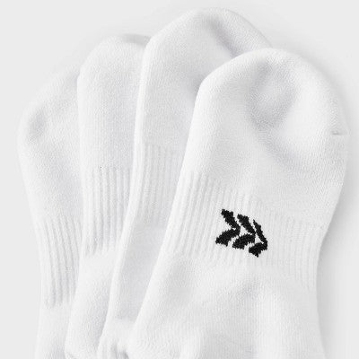 Women's Cushioned 6+1pk Mid Crew Athletic Socks - All In Motion Black Striped - 4-10