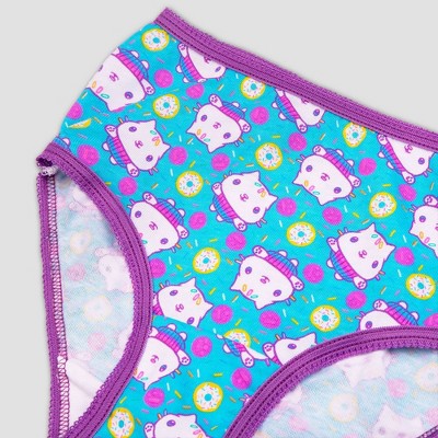 Toddler Girls' 7pk Gabby's Dollhouse Briefs - 4T: Cotton Jersey, Full Waistband Elastic, Machine Washable, Classic Patterns