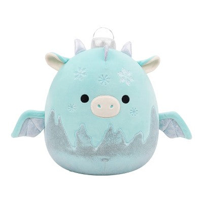 Squishmallows 12" Miles Teal Dragon Ornament with Frosted Bottom Medium Plush