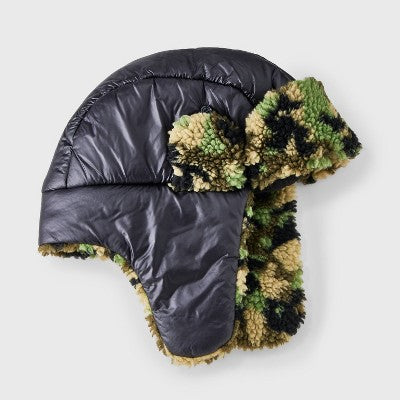 Boys' Fleece Trapper Hat - Cat & Jack Black 4-14