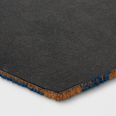 1'4"x2'4" Hello Geo Rectangular Outdoor Doormat Blue - Room Essentials (LOCAL PICKUP ONLY)